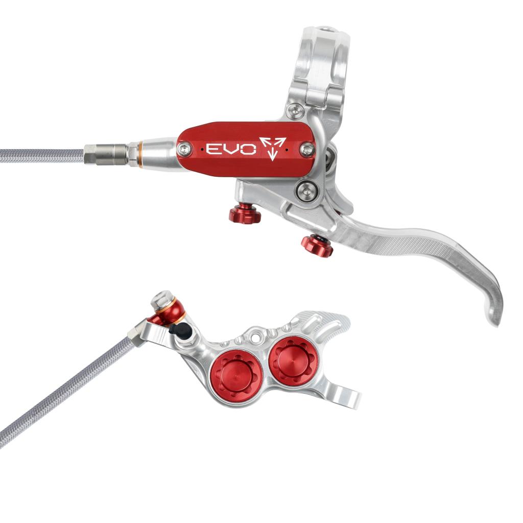 Hope EVO GR4 Braided Disc Brake Silver/Red L/H