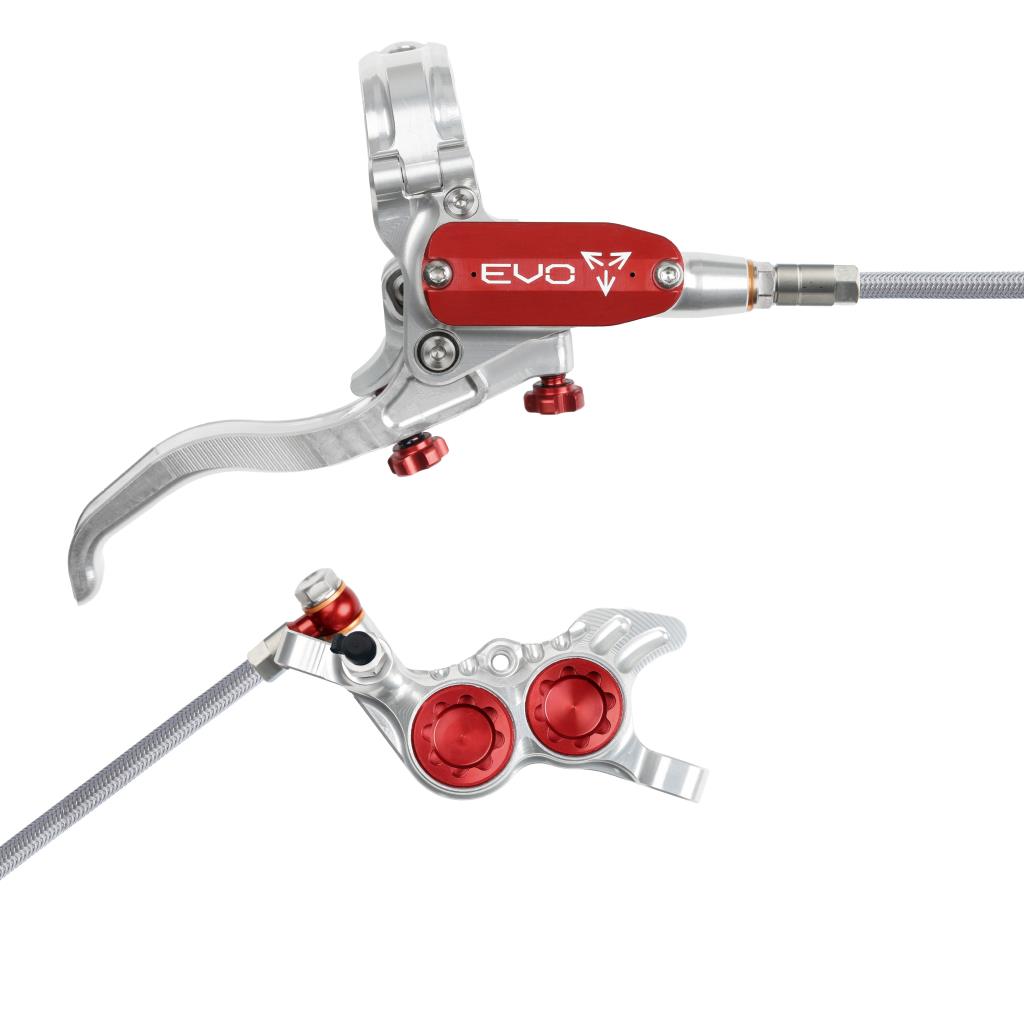 Hope EVO GR4 Braided Disc Brake Silver/Red R/H