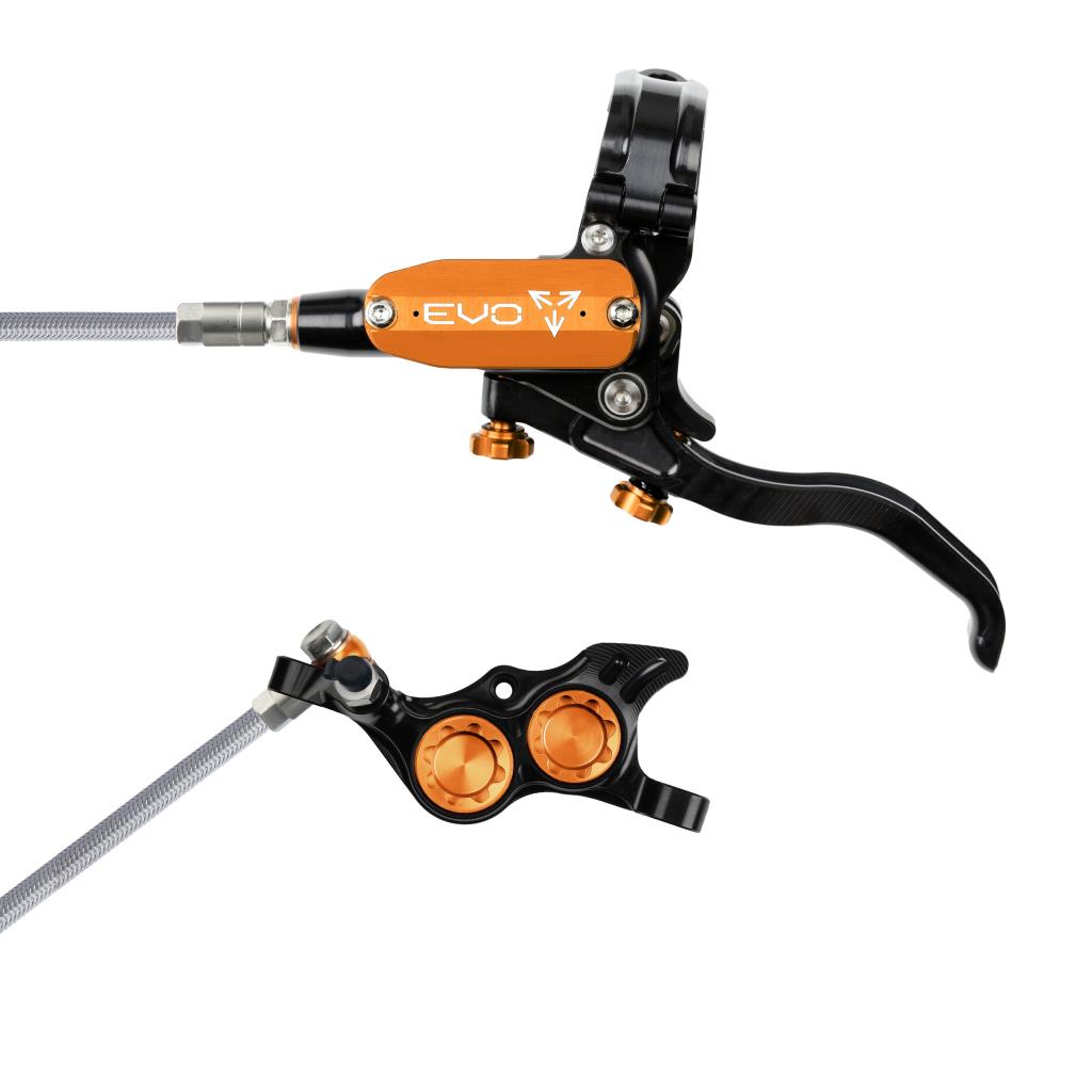 Hope EVO TR4 Braided Disc Brake Black/Orange L/H