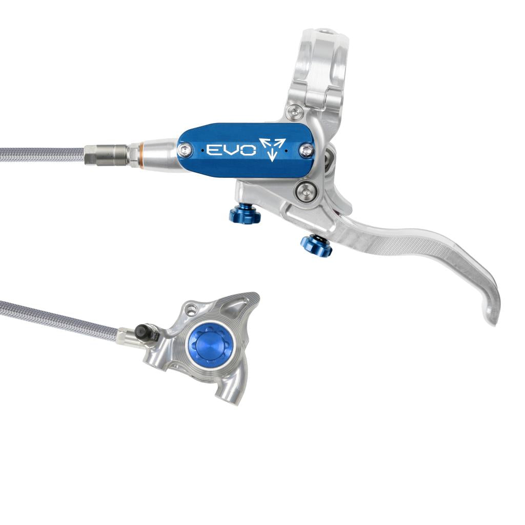 Hope EVO X2 FM Braided Disc Brake Silver/Blue L/H