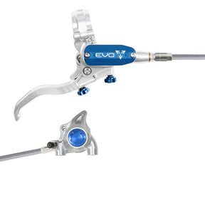 Hope EVO X2 FM Braided Disc Brake Silver/Blue R/H