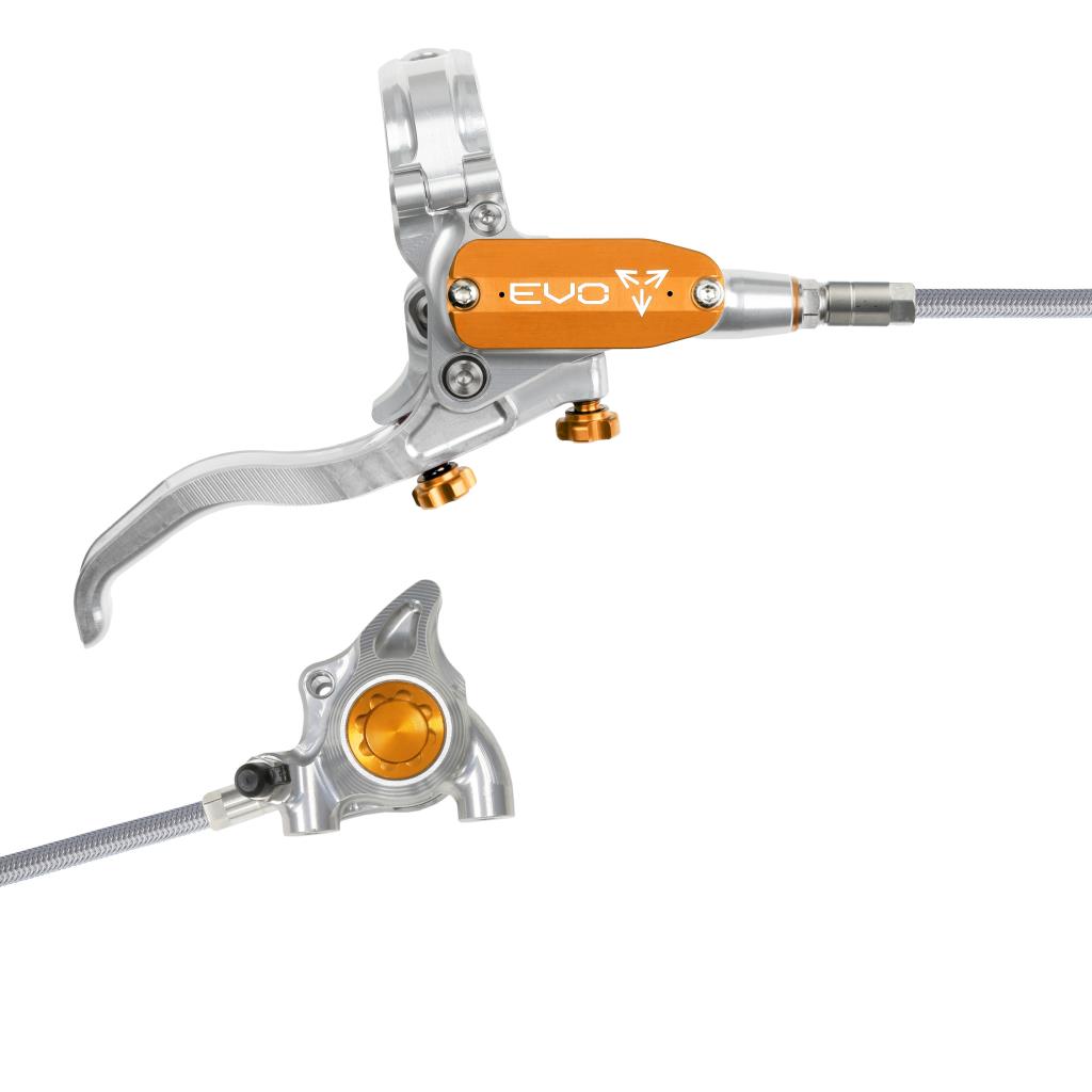 Hope EVO X2 FM Braided Disc Brake Silver/Orange R/H