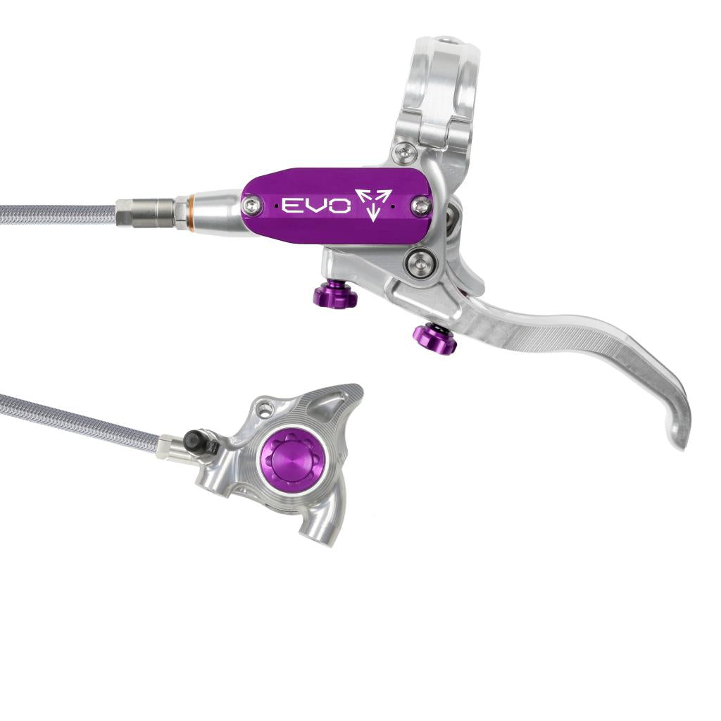 Hope EVO X2 FM Braided Disc Brake Silver/Purple L/H