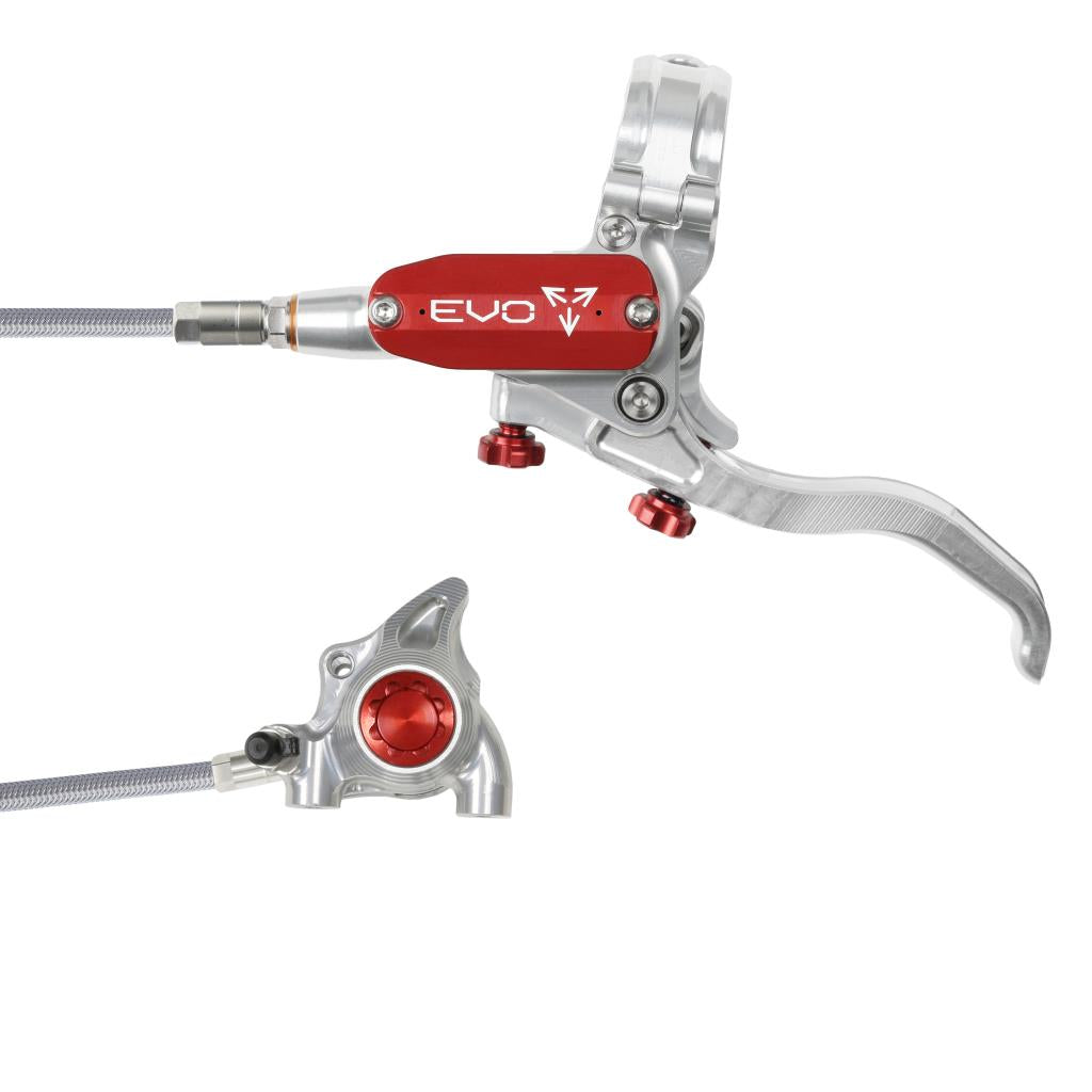 Hope EVO X2 FM Braided Disc Brake Silver/Red L/H
