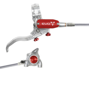 Hope EVO X2 FM Braided Disc Brake Silver/Red R/H