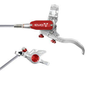Hope EVO X2 Braided Disc Brake Silver/Red L/H