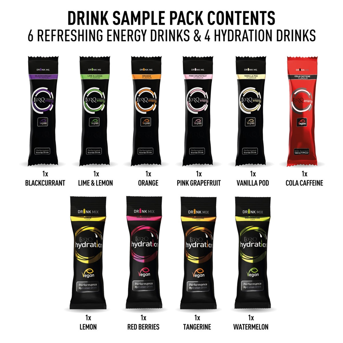 Torq Drinks Sample Pack - 10 Drinks