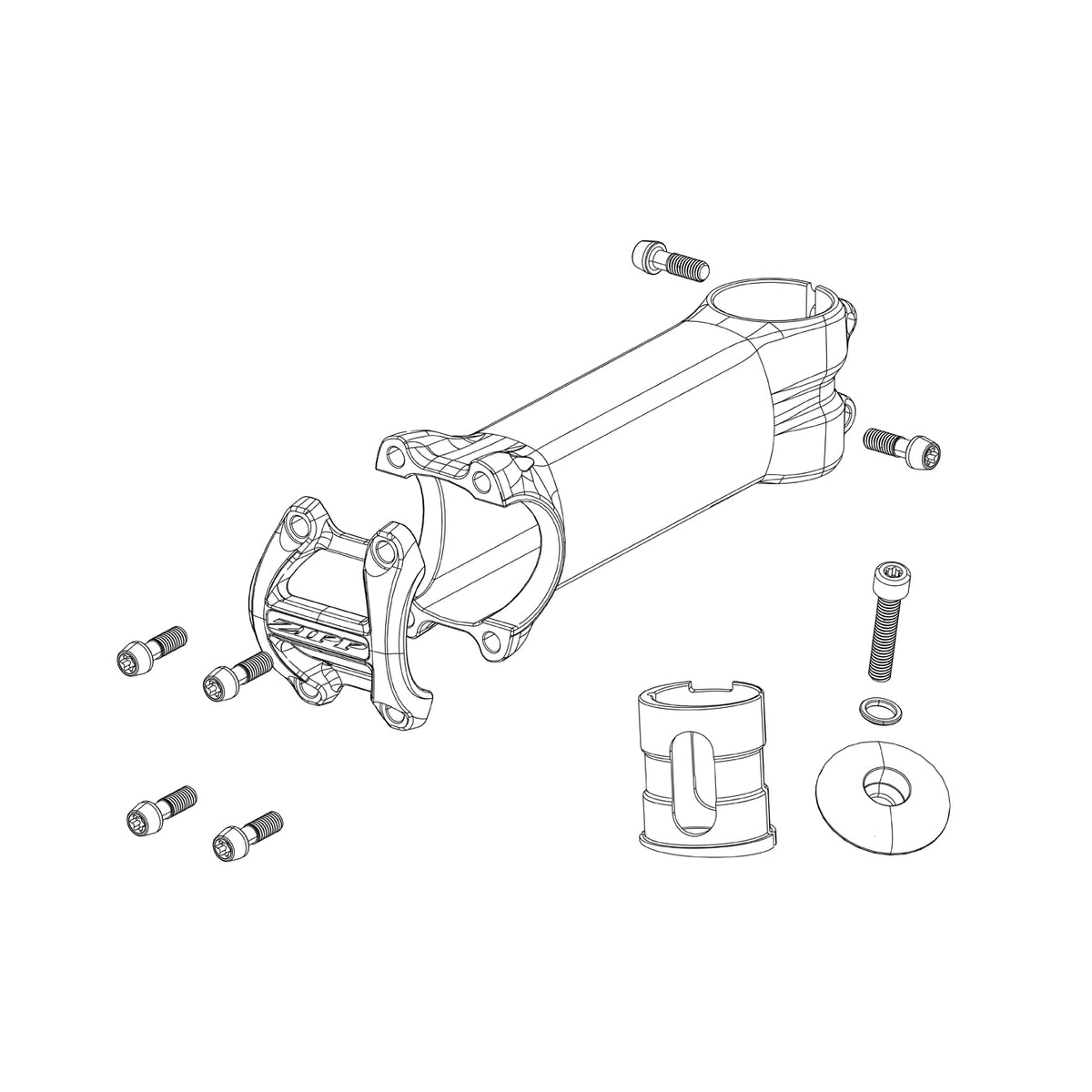 Zipp Combo Mount For Action Camera And Frontlight For Zipp Quickview Integrated Road Computer Mount (Including Bolts)