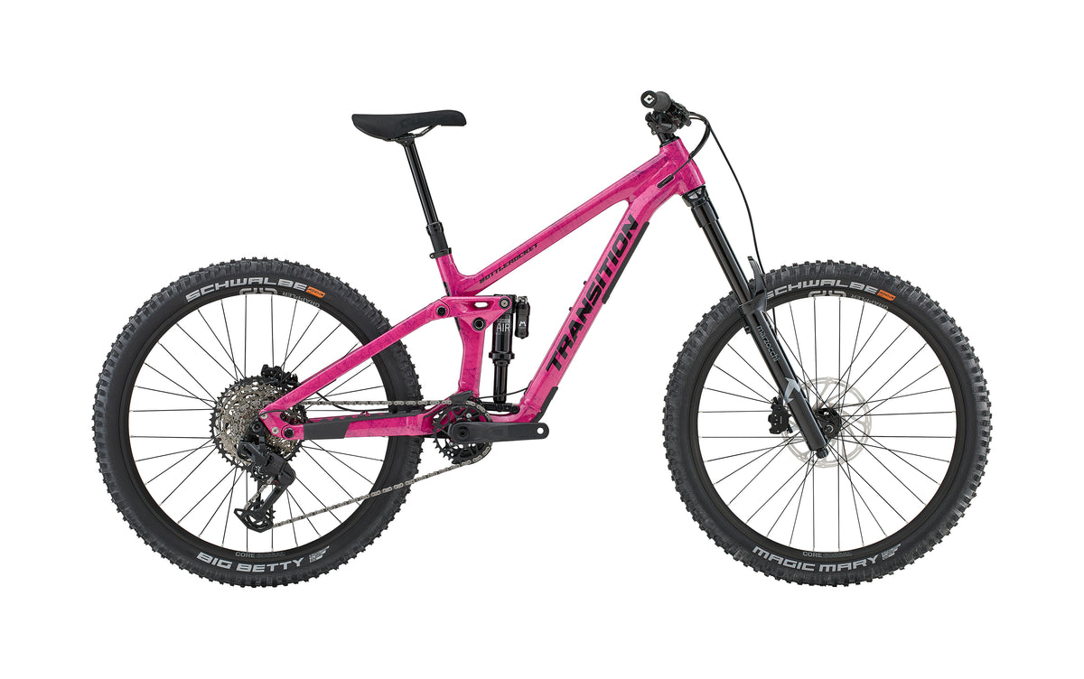 Transition Bottlerocket Alloy Single Crown Mountain Bike Disco Flamingo XL