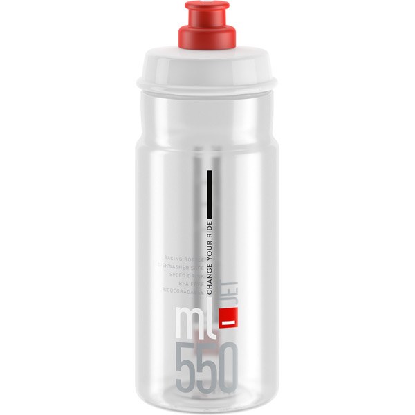Elite Jet Biodegradable Bottle Clear / Red 550 ml
