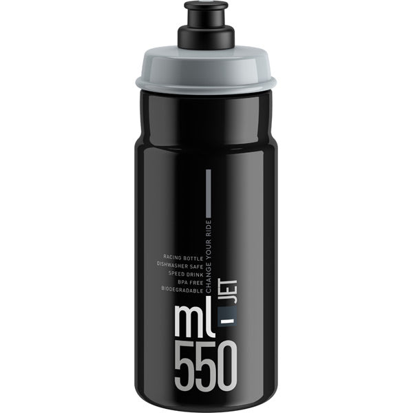 Elite Jet Biodegradable Bottle Black / Grey 550 ml