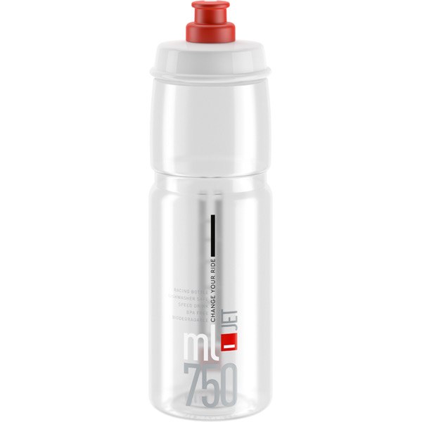 Elite Jet Biodegradable Bottle Clear / Red 750 ml
