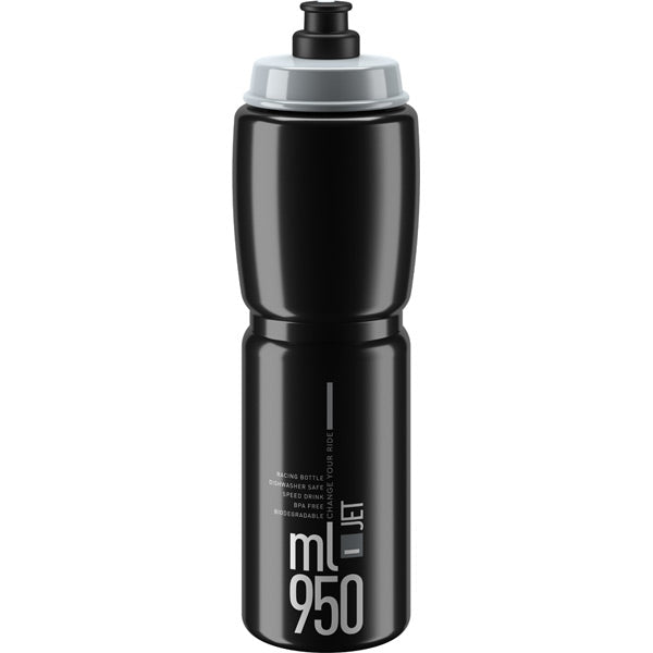 Elite Jet Biodegradable Bottle Black / Grey 950 ml