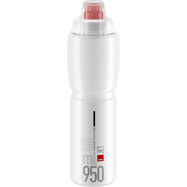 Elite Jet Biodegradable Mtb Bottle Clear / Red 950 ml