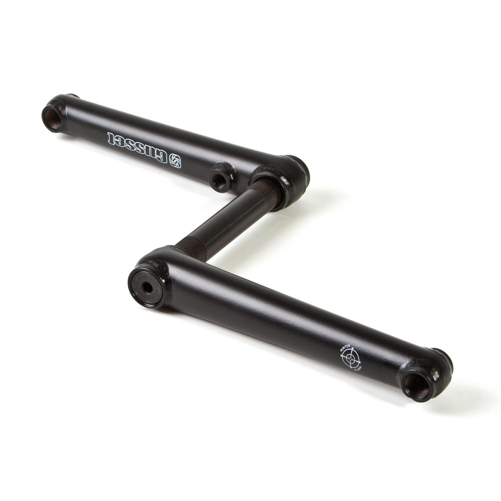 gusset gusset hunter cranks 48 spline tubular cranks includes fitting extractor tool Black 175mm