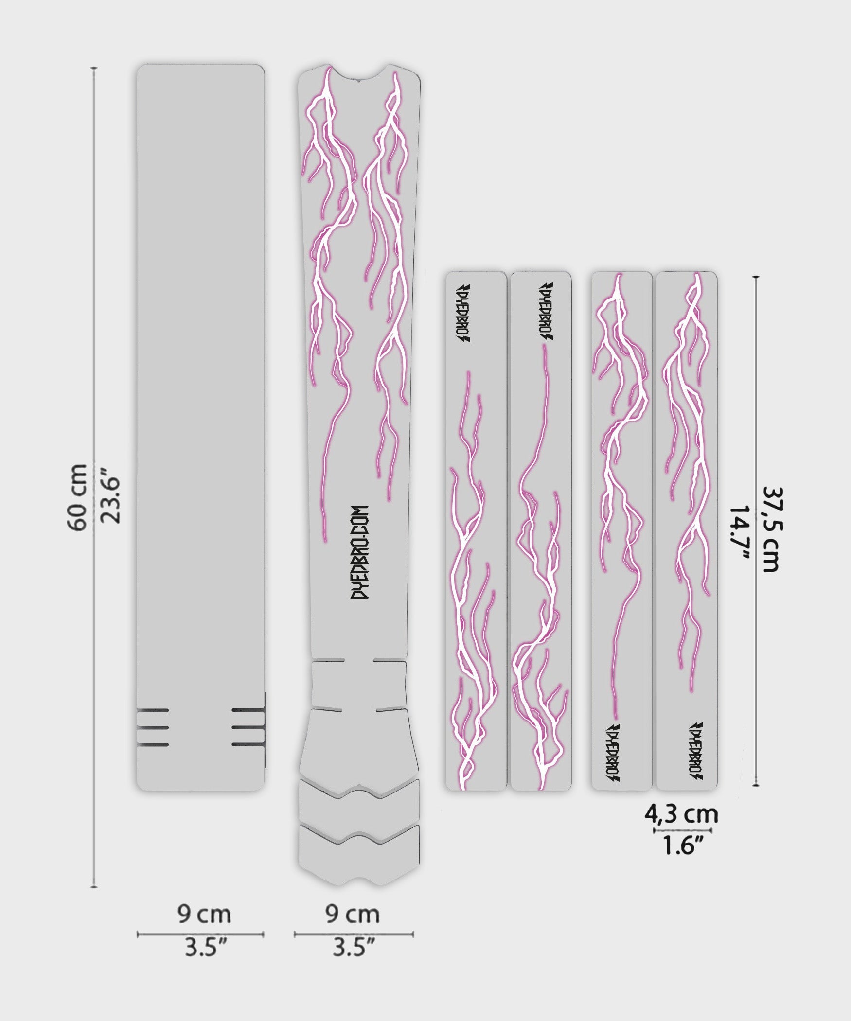 DYEDBRO MTB Frame Protection Lightning - Pink