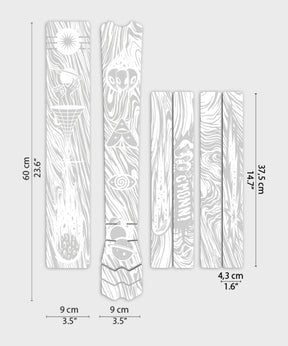 DYEDBRO MTB Frame Protection Kaos - White