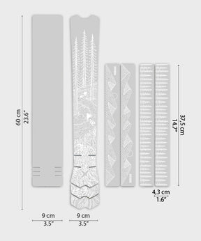 DYEDBRO MTB Frame Protection OS Illustration - Gloss/White