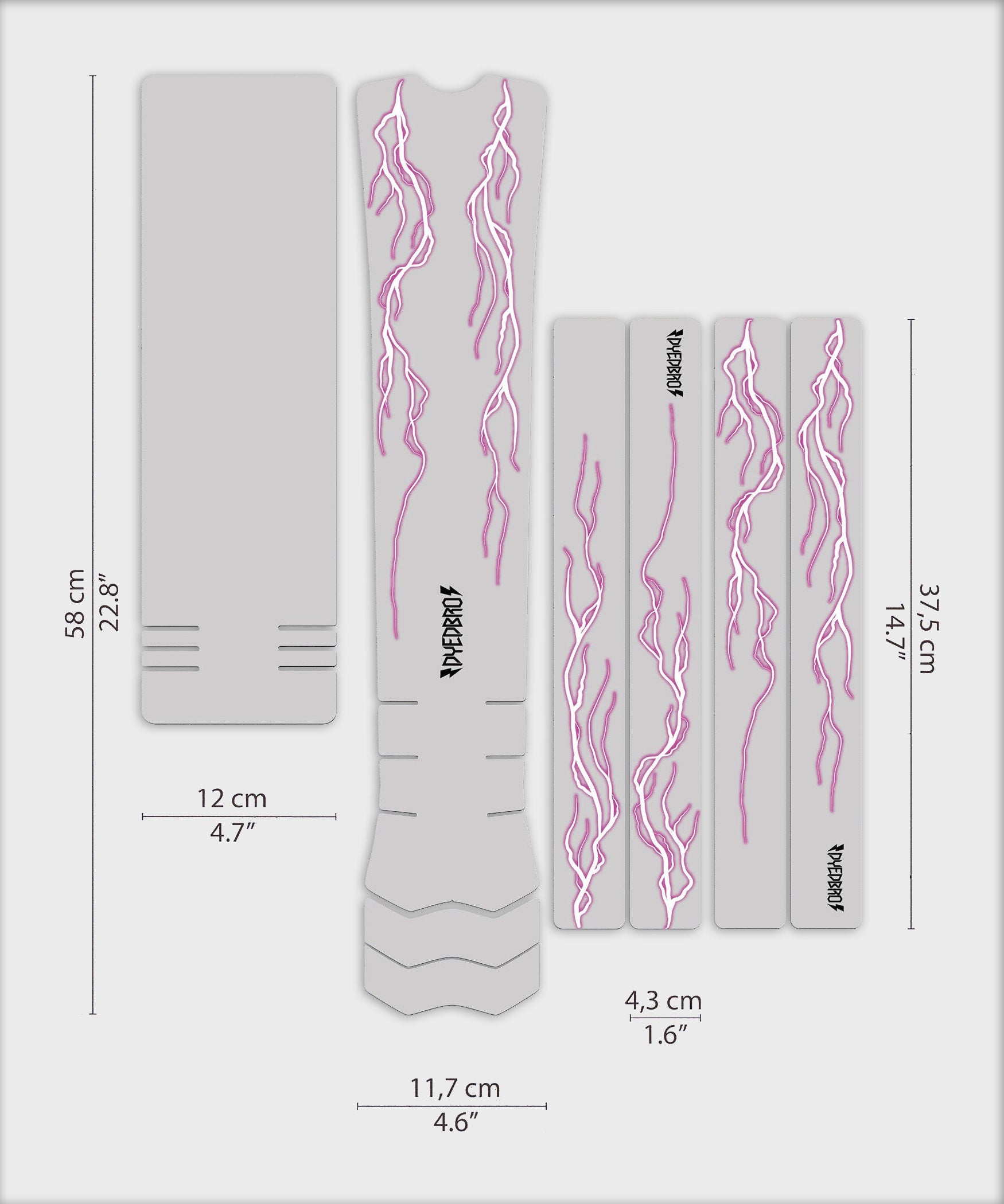 DYEDBRO e-Bike Frame Protection Lightning - Pink