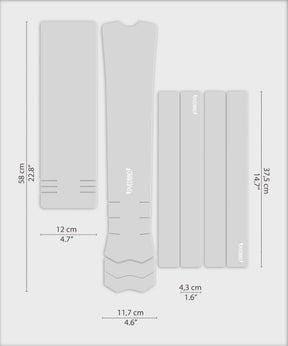 DYEDBRO e-Bike Frame Protection Clear - Matte/White