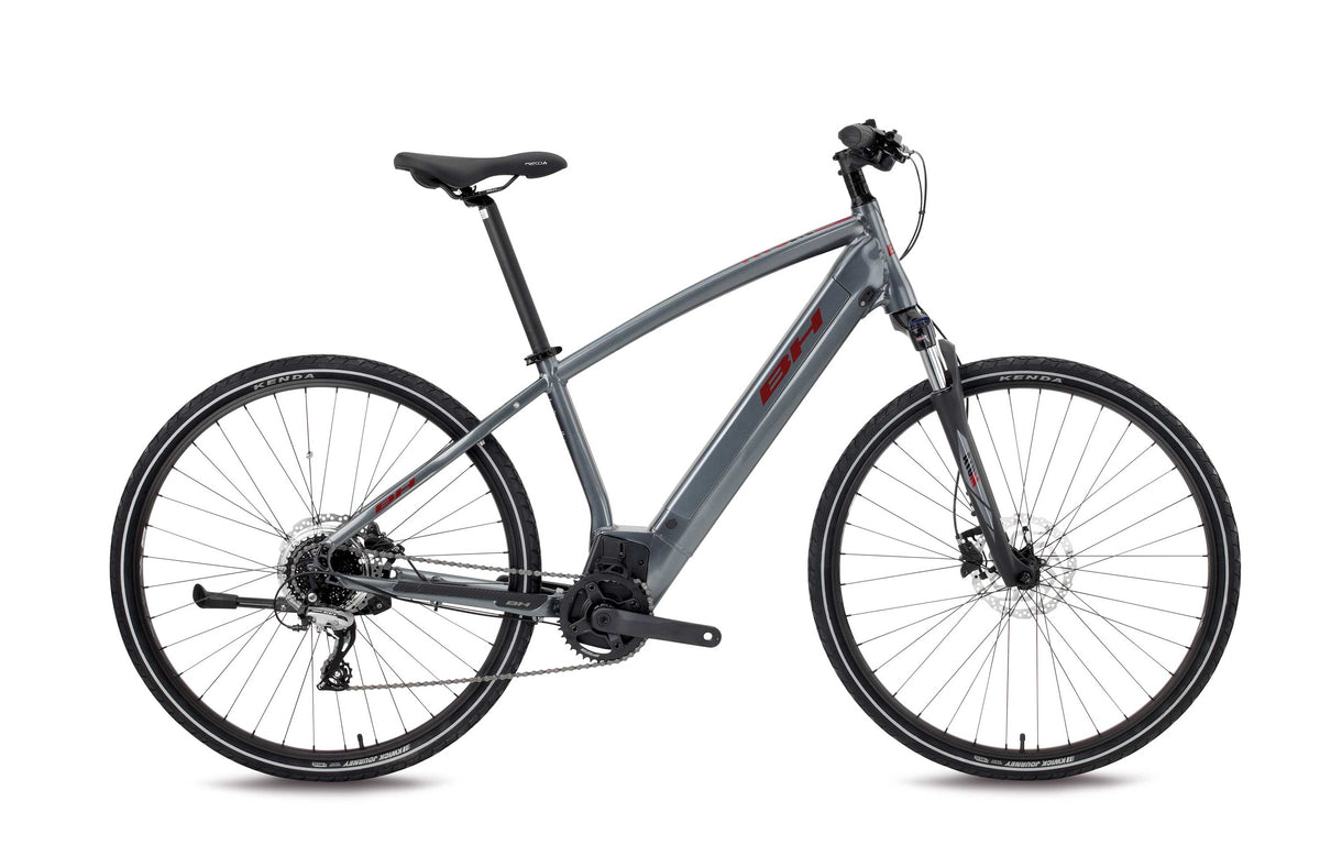 BH Atom Cross Electric Hybrid Bike Silver/Red S
