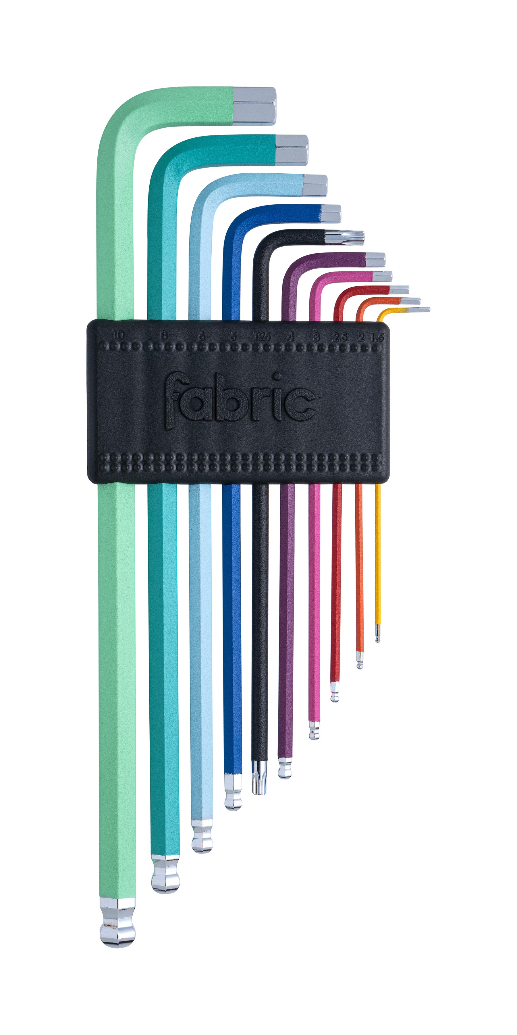 Fabric Hex Key Set with 10 Keys [FTL-51] Rainbow