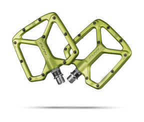 Funn Python 2 Alloy Flat Pedals Green