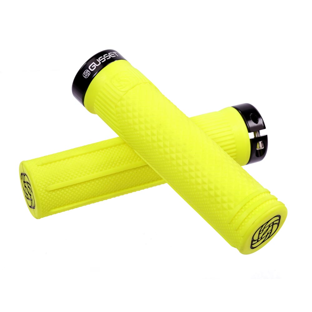 Gusset S2 Lock-On Grip Fluro Yellow 133mm