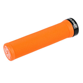 Gusset Single File Lock-On Grips Fluro Orange 133mm