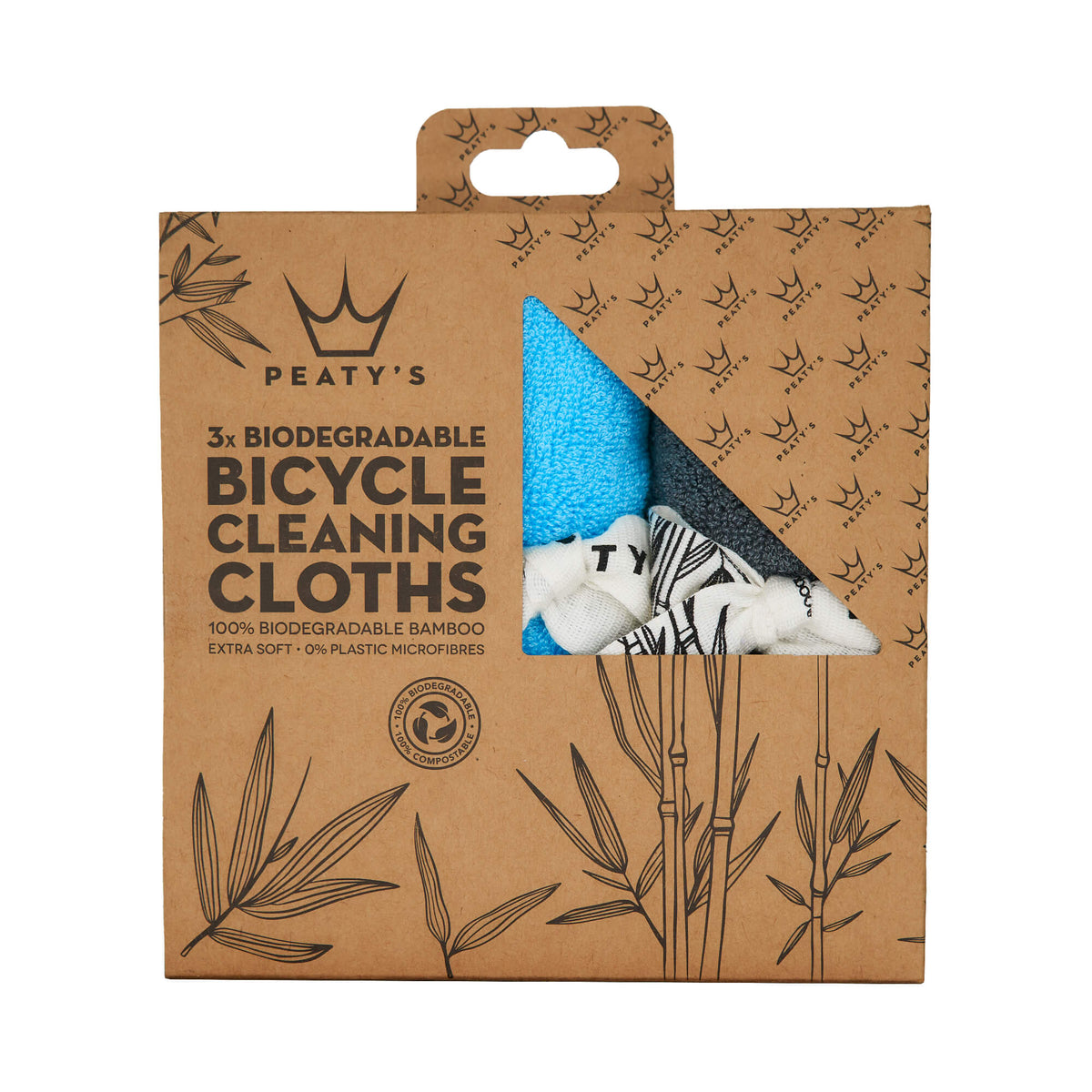 Peaty's Bamboo Bicycle Cleaning Cloths (Pack of 3)
