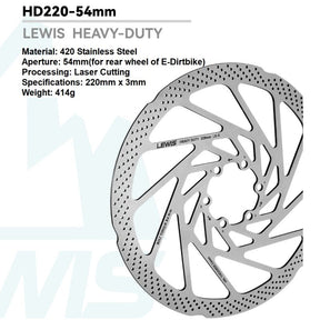 Lewis HD 6 bolt Disc Rotor for Surron 54mm BCD