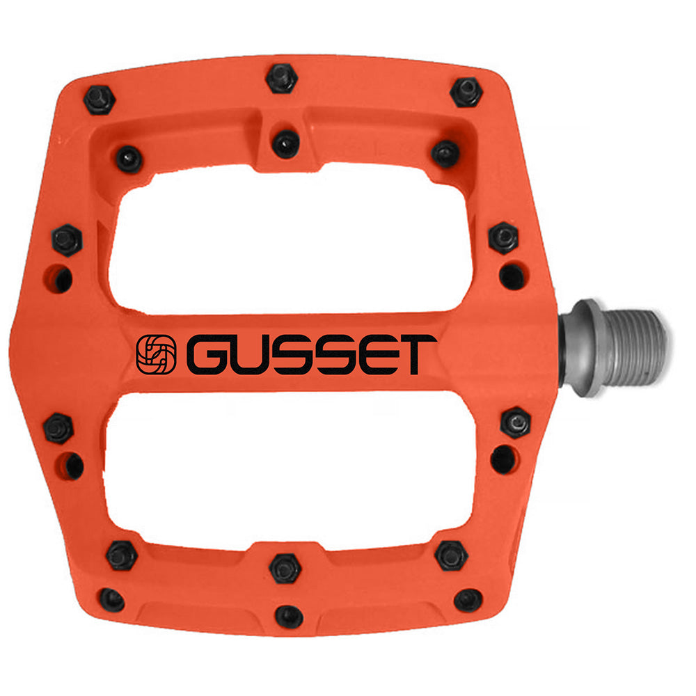 gusset slim jim nylon pedals Orange 9/16"