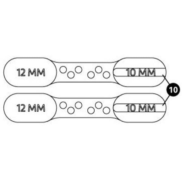 Park Tool 2581-2 10/12 mm Brake bleed block for BKM and BKD