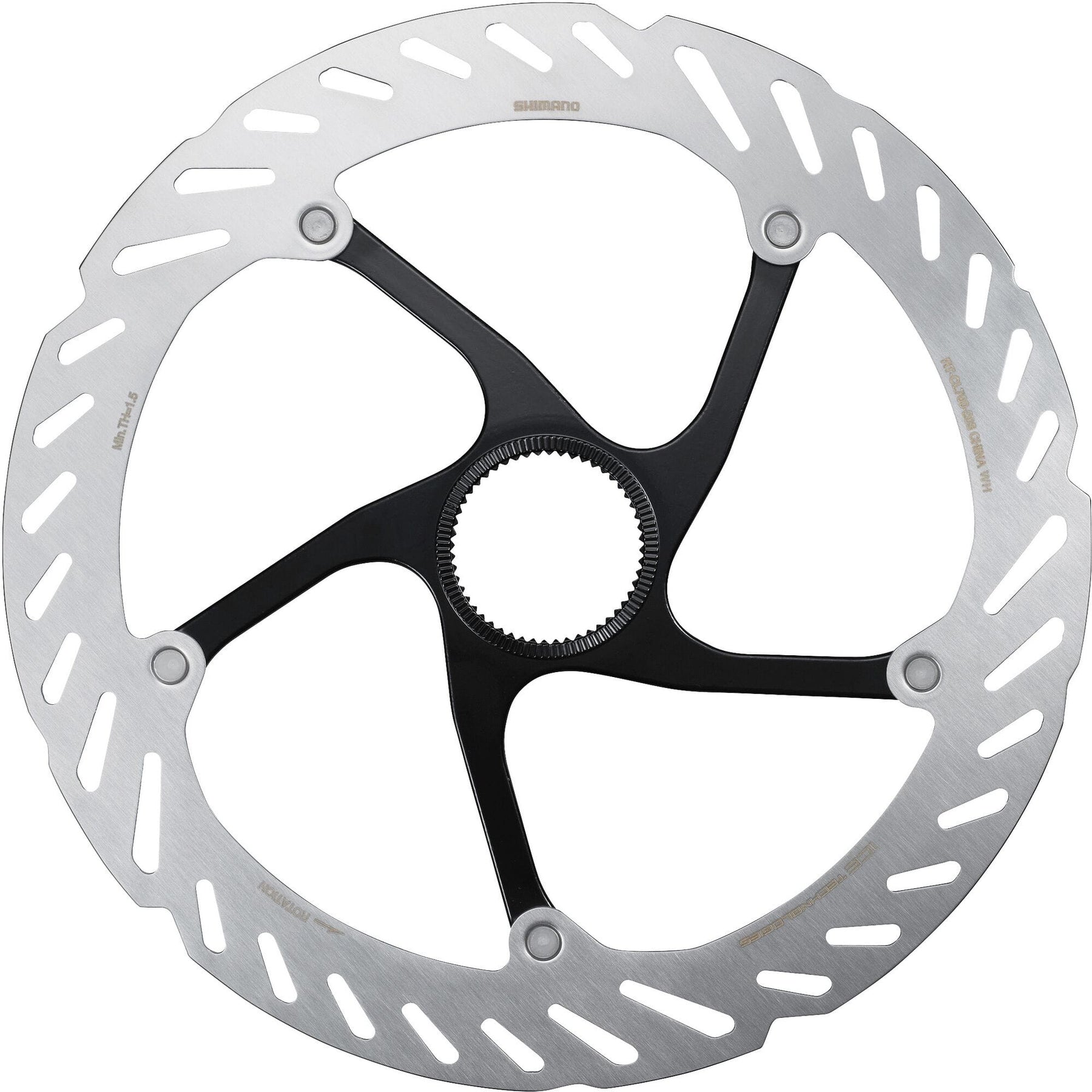 Shimano RT-CL700 Ice Tech Centrelock Rotor with external lockring Silver / Black 203mm