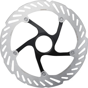 Shimano RT-CL700 Ice Tech Centrelock Rotor with external lockring Silver / Black 180mm