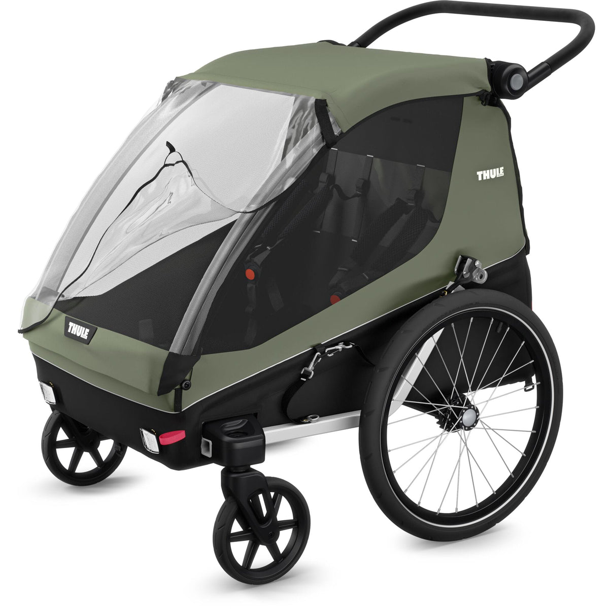 Thule Courier Bike Trailer Vintage Green Double