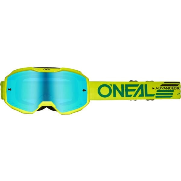 O'Neal B-10 Goggle Solid Neon Yellow - Radium Blue Lens