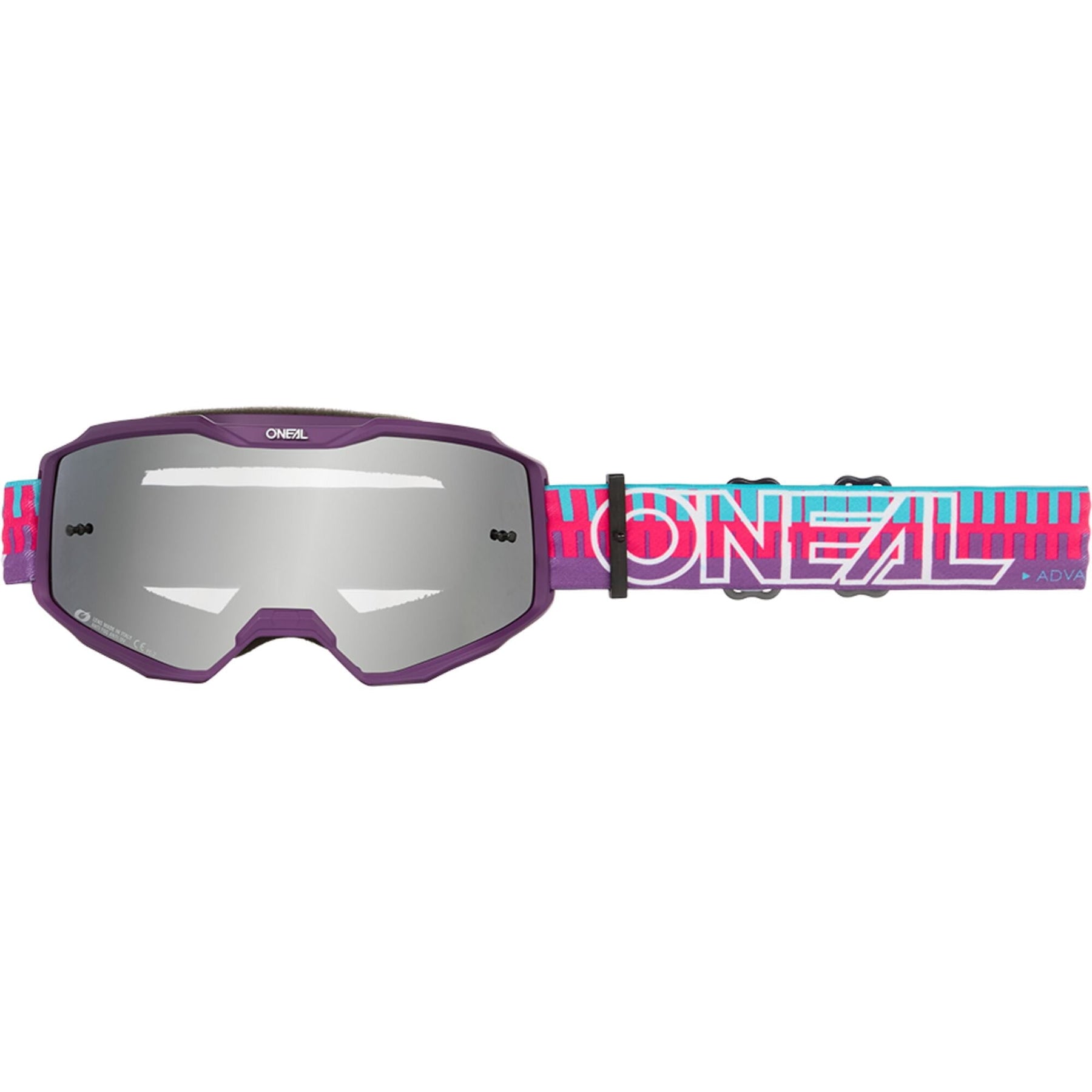 O'Neal B-10 Goggle Striped Pink / Purple - Clear Lens