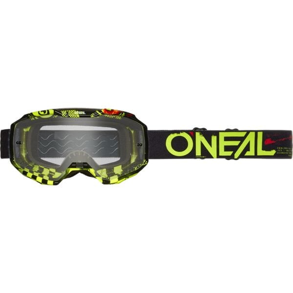 O'Neal B-10 Goggle Attack Black / Neon Yellow - Clear Lens
