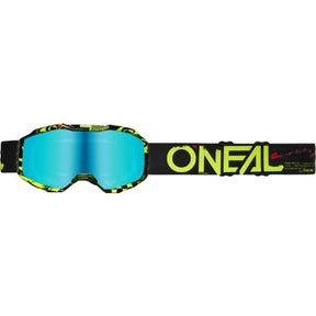 O'Neal B-10 Goggle Attack Black / Neon Yellow - Radium Blue Lens
