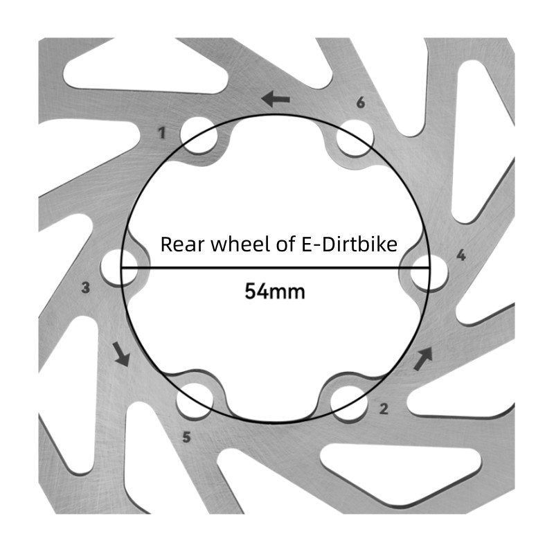 Lewis HD 6 bolt Disc Rotor for Surron 54mm BCD