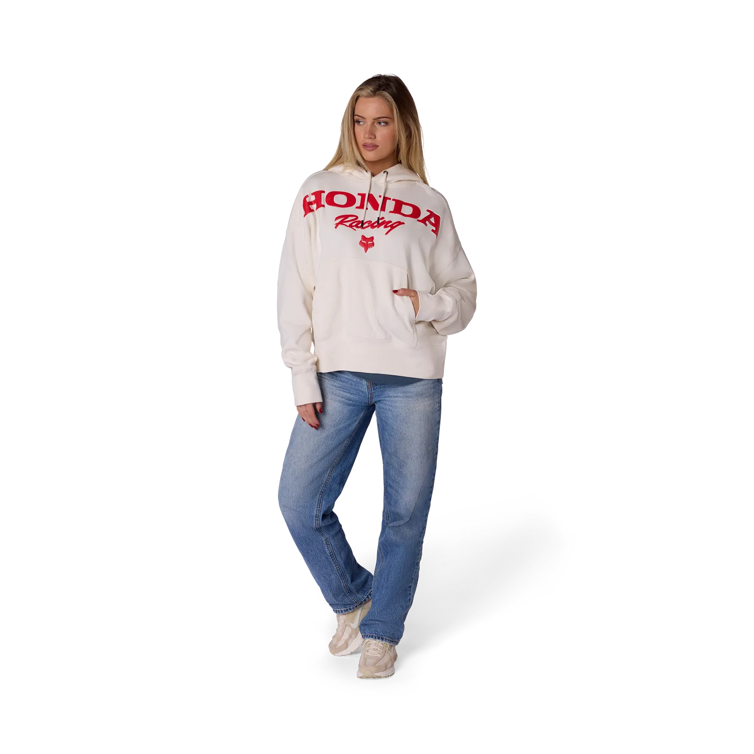 Fox Racing Womens Honda Fleece Pullover Off White S