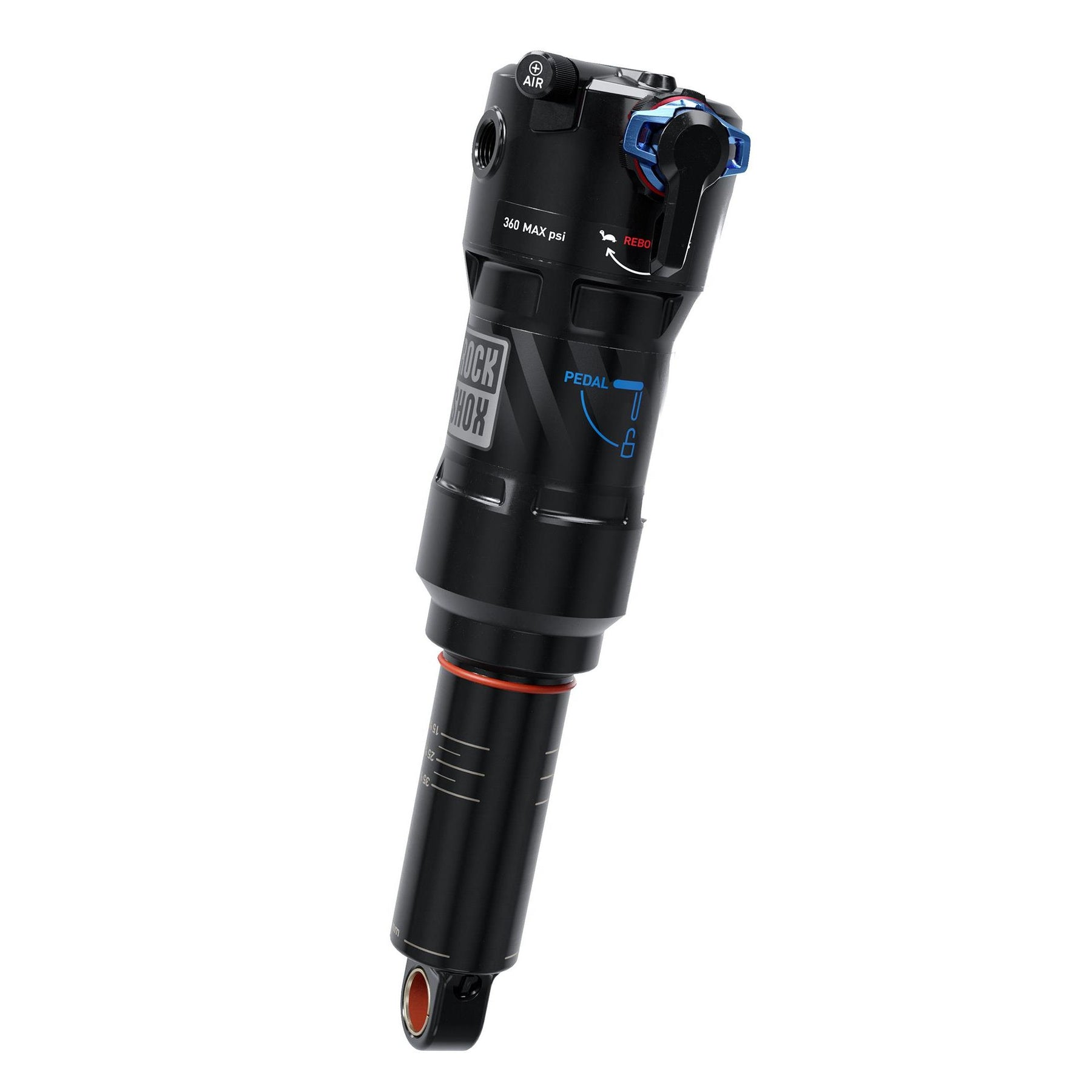 Rockshox Deluxe Ultimate Rct Rear Shock - Linear Air, 0Neg/0Pos Tokens, Linearreb/Dcomp, 380LB Lockout, Trunnion Standard(8X30) C1 Trek Top Fuel 2022 Black 185X50