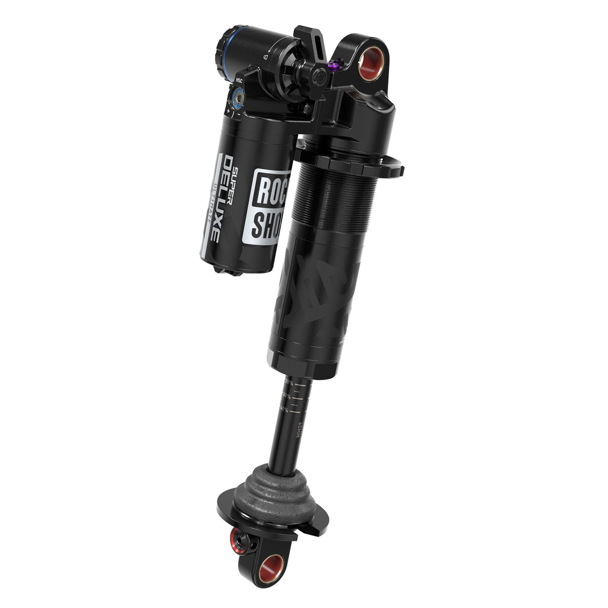 Rockshox Super Deluxe Coil Ultimate Rear Shock RC2T - Linearreb/Lcomp, 320LB Lockout, Hydraulic Bottom Out, Bearing Standard(Spring Sold Separate) B1 Santa Cruz Nomad 5 2021+ Black 230X62.5