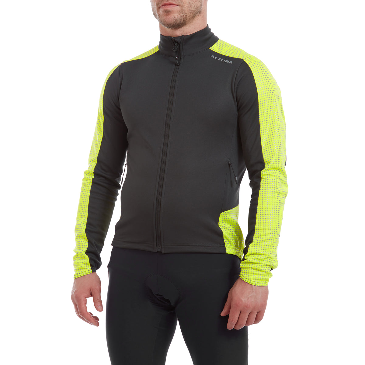 Altura Nightvision Men's Long Sleeve Jersey Lime/Carbon S