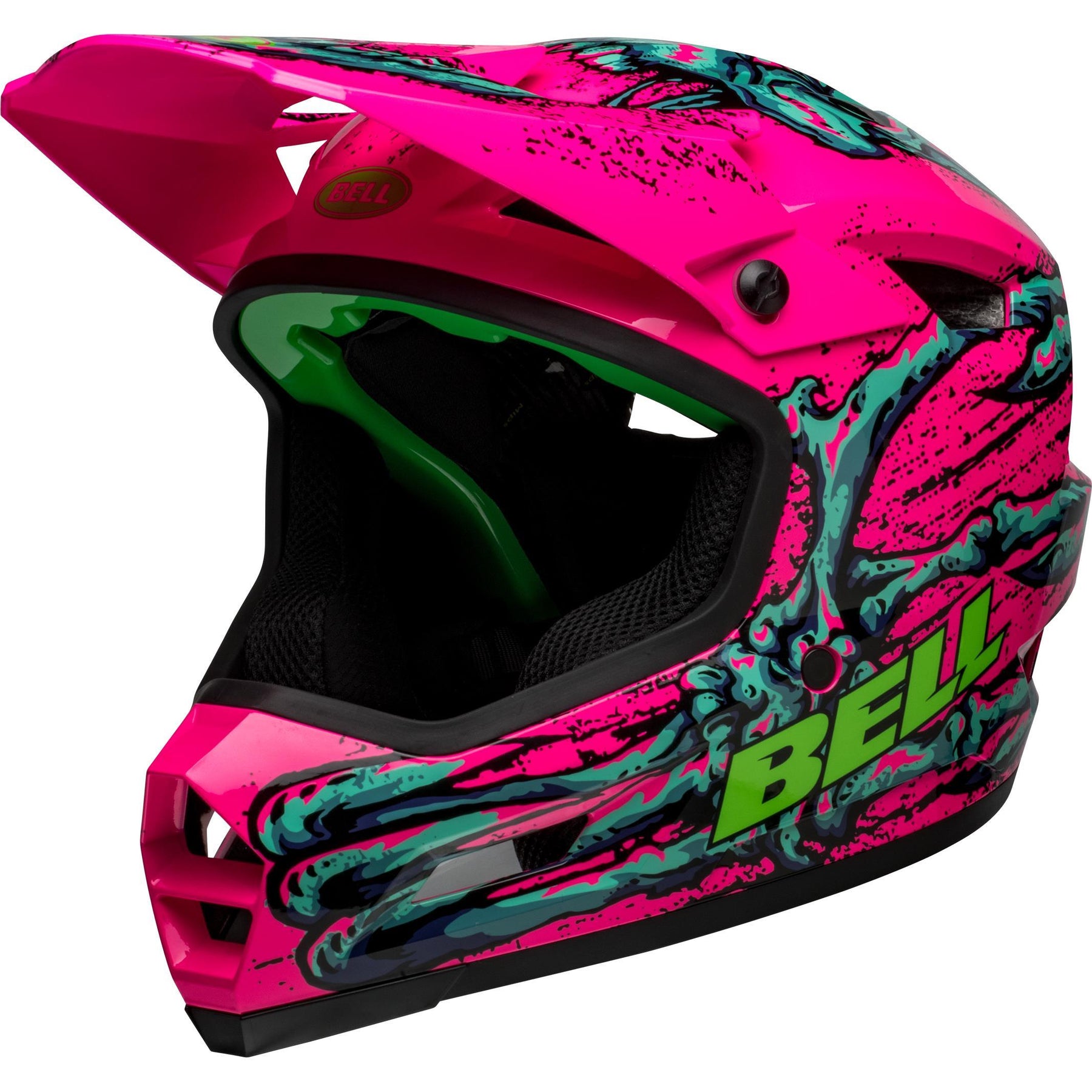 Bell Sanction 2 DLX MIPS MTB Full Face Helmet Bonehead Gloss Pink/Turquoise XL 59-61CM