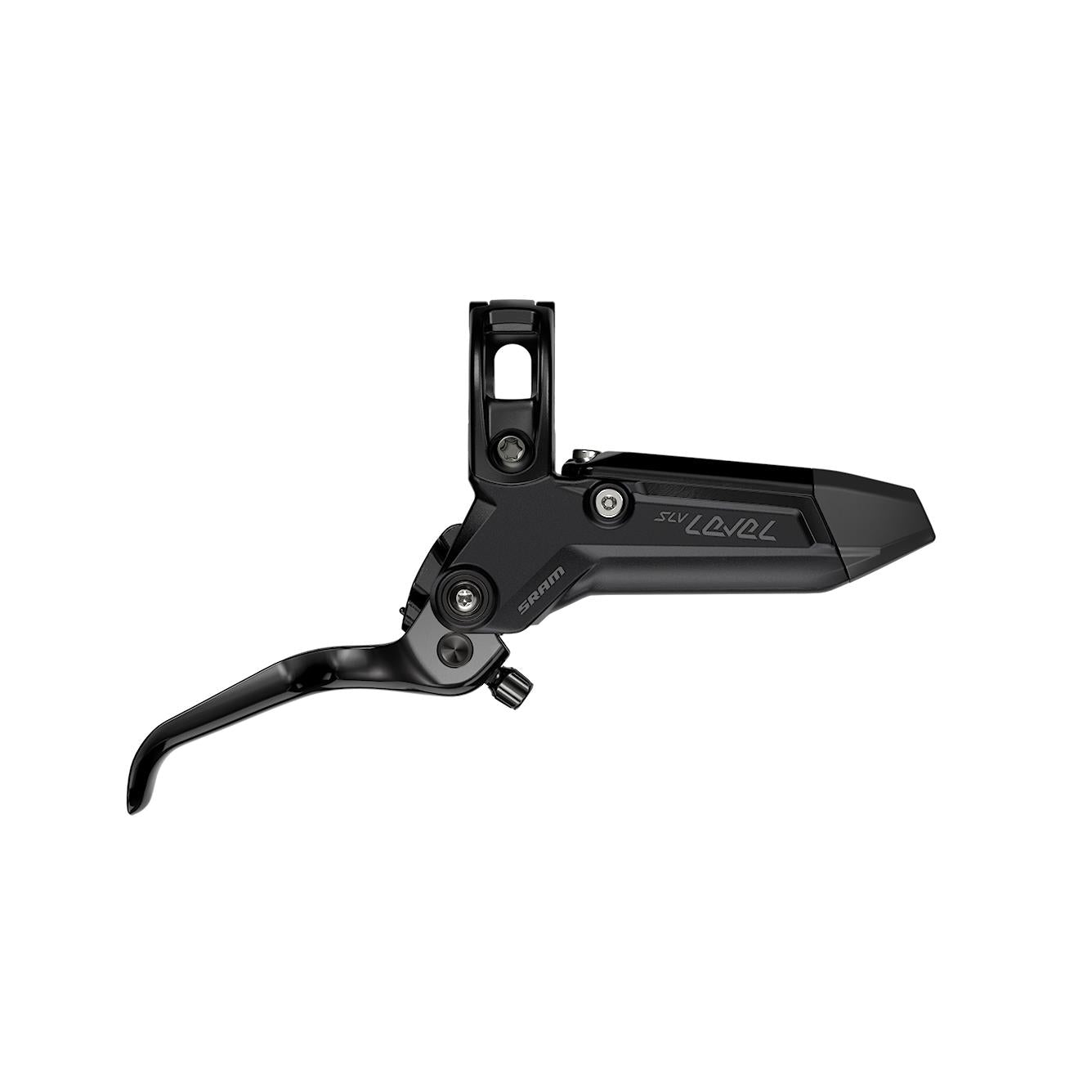 SRAM Disc Brake Level Silver Stealth 2 Piston - Aluminum Lever, Stainless Hardware, Reach Adj, Rear Hose (Includes mmx Clamp, Rotor/Bracket Sold Separately) C1 Black Ano 2000MM