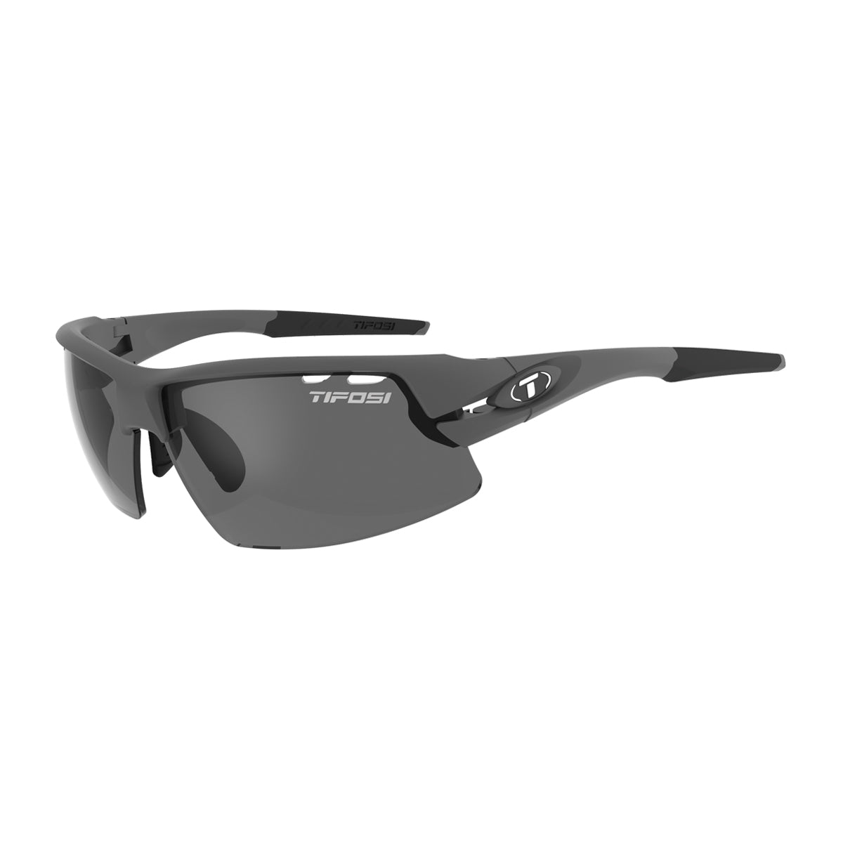 TIFOSI CRIT MATTE GUNMETAL POLARISED FOTOTEC PHOTOCHROMIC SMOKE LENS SUNGLASSES