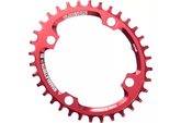 Blackspire Snaggletooth Narrow Wide Oval Chainring - Red - 4-Bolt
