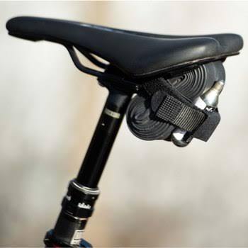 Nukeproof Bolted Accessory Strap secures spares to your top tube